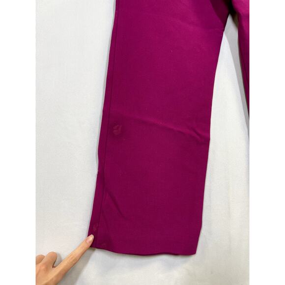 TRINA TURK Jarreau Colette Luxe Cropped Trouser Pants Fuschia Pink Size 4 - Picture 10 of 13
